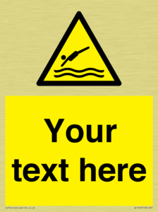 Custom Warning diving area